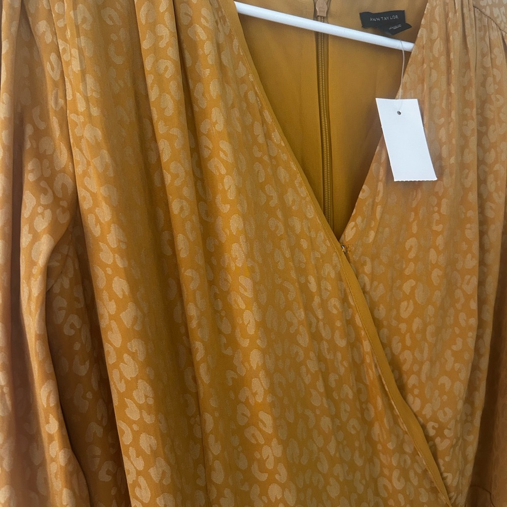 Ann Taylor Midi Dress with Tie Waist
